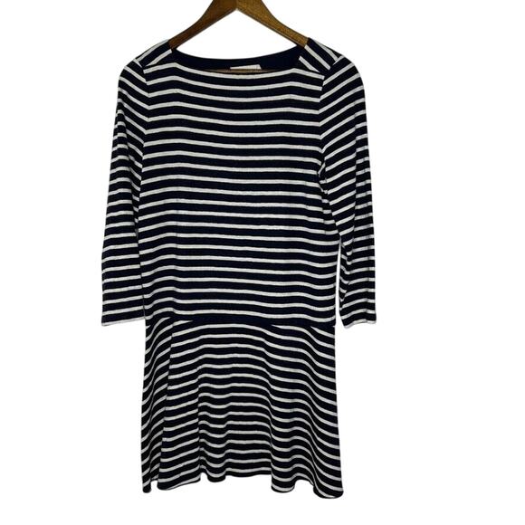 Tory Burch Dresses & Skirts - Tory Burch Women's Navy Striped Linen Jersey Knit Dress Size M Nautical Style